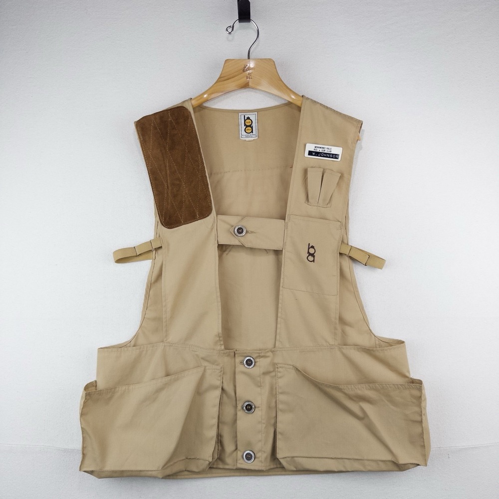 50's Vtg Bob Allen Sportswear Shooting Vest Men's Large Back Patch